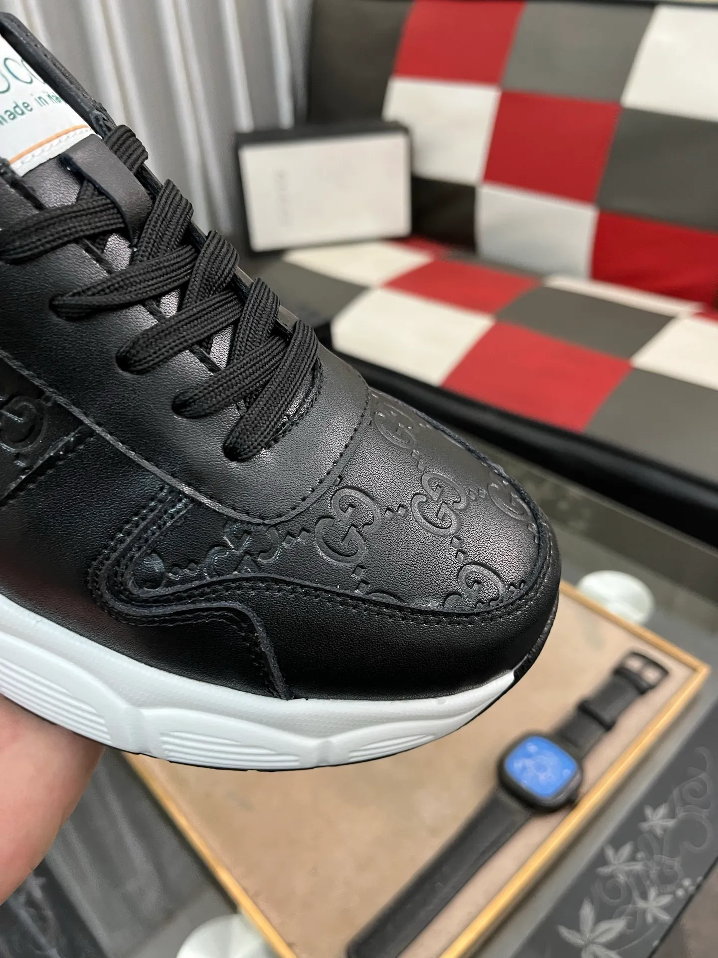 Men's shoes 💰440⌚️⌚️ (GUCCI-Gucci) luxury brand sports and casual shoes, imported original material, sheepskin lining, high-end and comfortable, original outsole is light and wear-resistant! Purely handmade, details determine quality! 38-443️⃣colors available